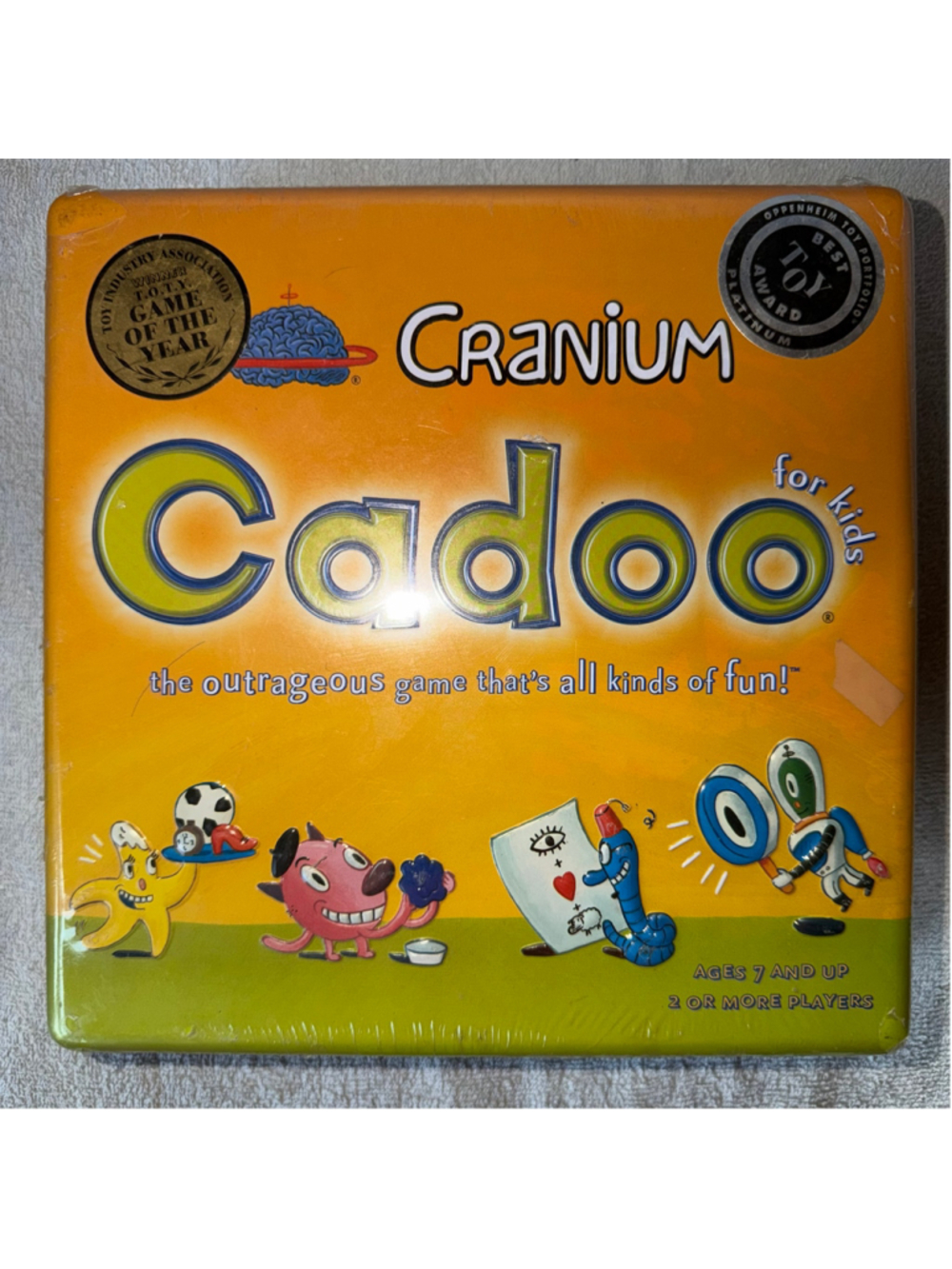 NOS Vintage 2001 Cranium Cadoo For Kids Game In Tin Box Sealed Game Of The Year